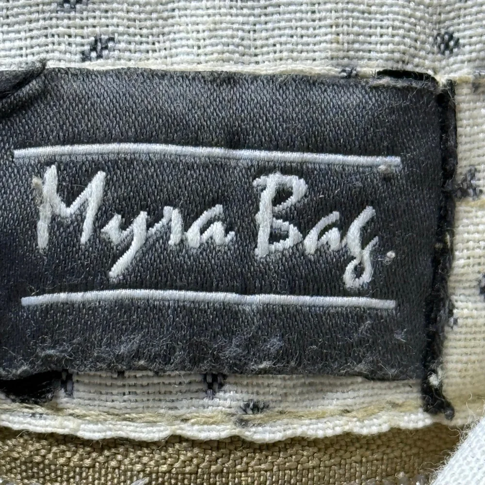 Myra Bag Crossbody Leather and Textile, Gray, Beige, Brown
